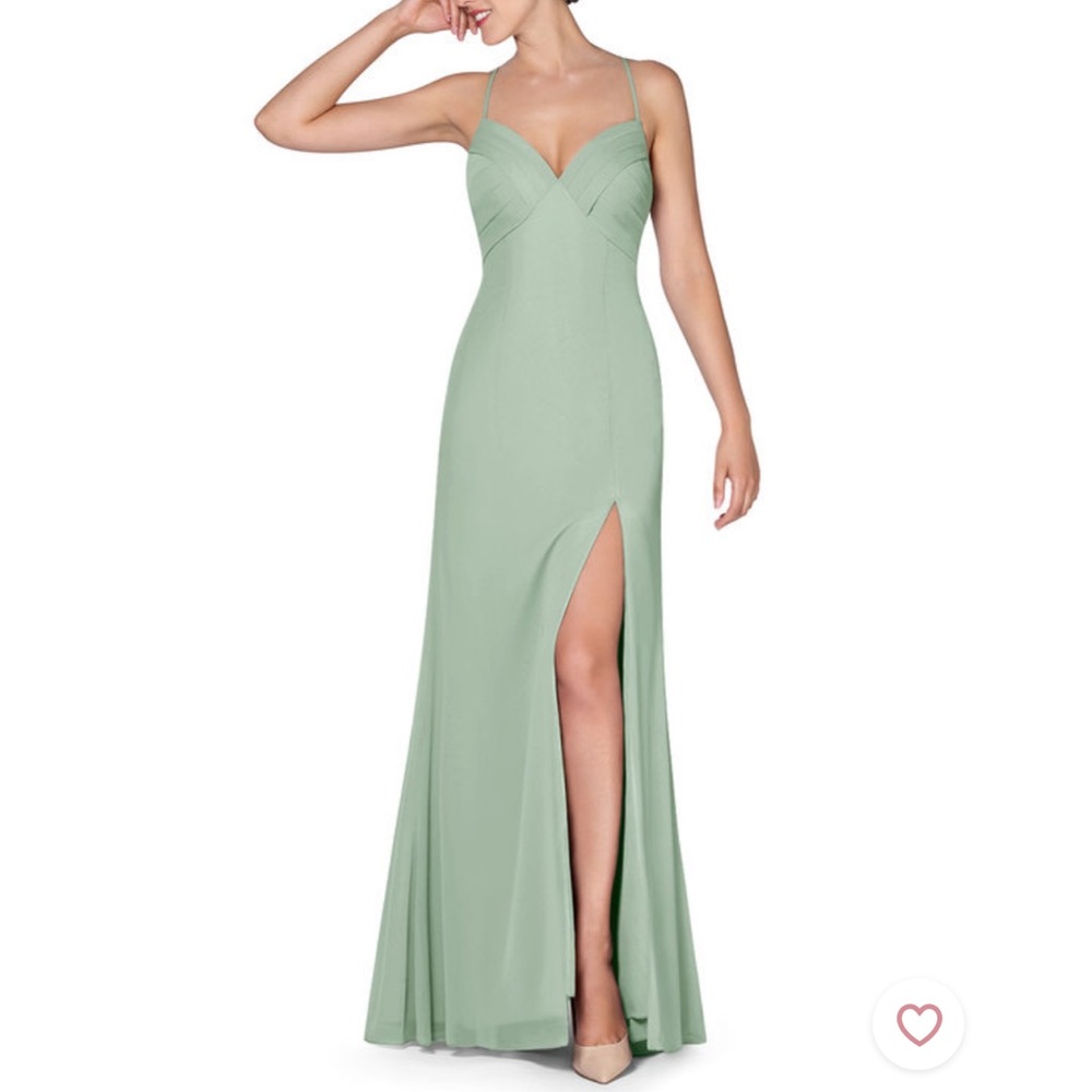 Azazie Hailey Bridesmaid Dress in Agave